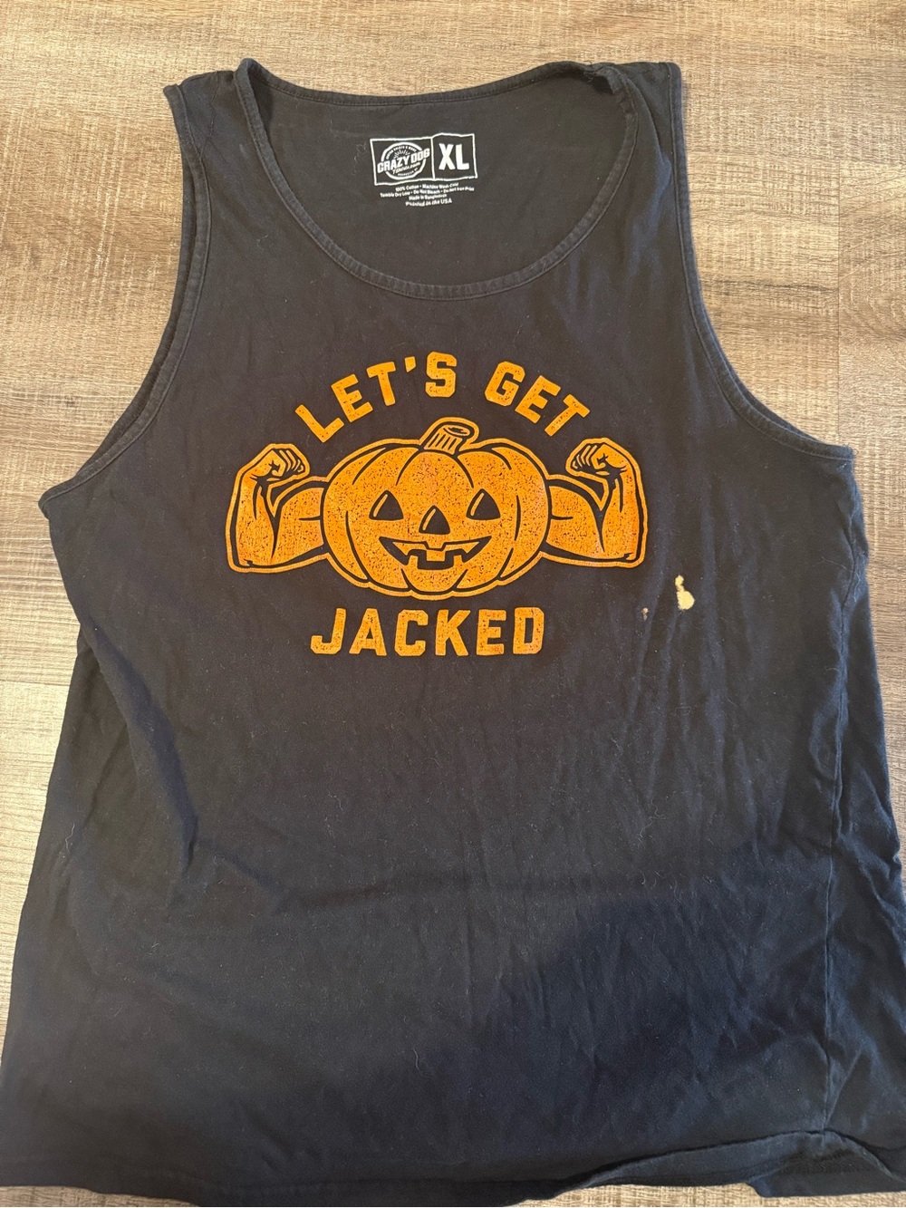 Let's Get Jacked Pumpkin Graphic Tank Top